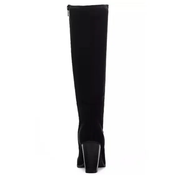 STYLE & CO Wide-Calf Knee-High Suede Dress Boots In Black Size 11M NWOB - Picture 4 of 12
